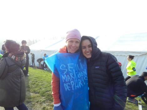 Pre race shot with Jill, it was cold!
