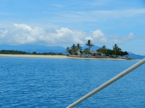 The little island we visited in the morning. We snorkeled and relaxed in hammocks. 